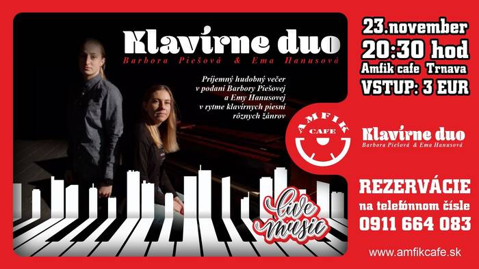 Klavírne duo - Live music - Amfikcafe Trnava-1
