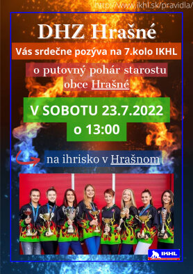 Firefighting competition for the traveling cup of the mayor of Hrašné, 7th round of IKHL-1