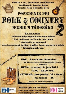 Posedenie pri Folk & Country hudbe a táboráku 2-1