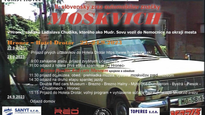 2. Moskvič autók szlovák rallye Hronecben-1