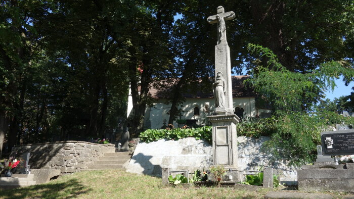 Cross on the cemetery in Hájička - Trstín-2