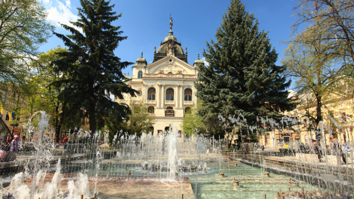 Singing fountain and carillon in Košice-1