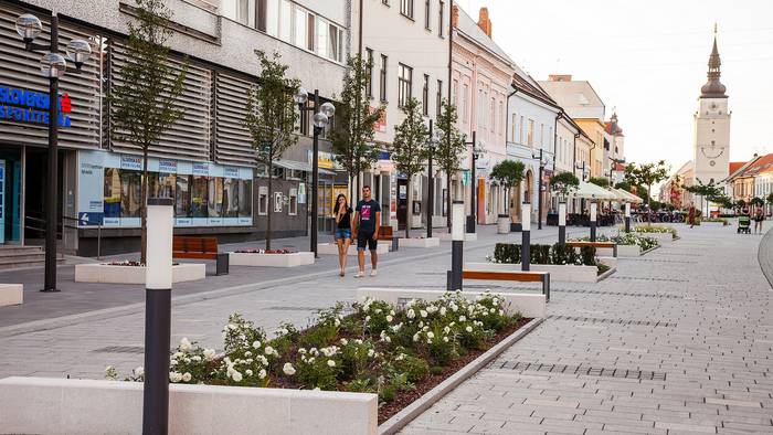 Pedestrian zone in Trnava-4