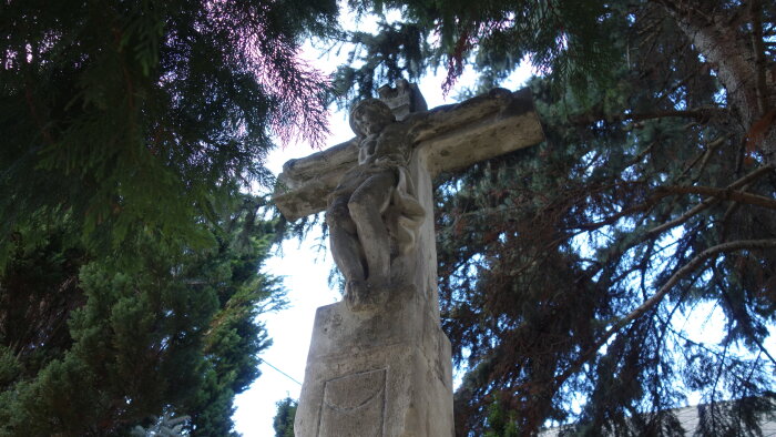 Stone cross in the village - Buková-2