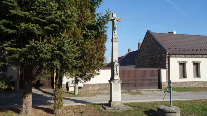 Stone cross from 1839 - Boleráz, part of Klčovany-1