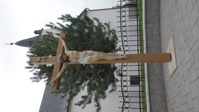 Cross by the church - Hrnčiarovce nad Parnou-5