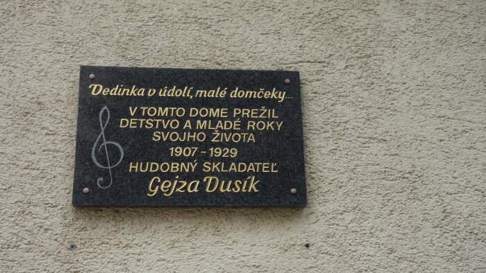 A ház, amelyben Gejza Dusík- Križovany nad Dudváhom gyermekkorát töltötte-2