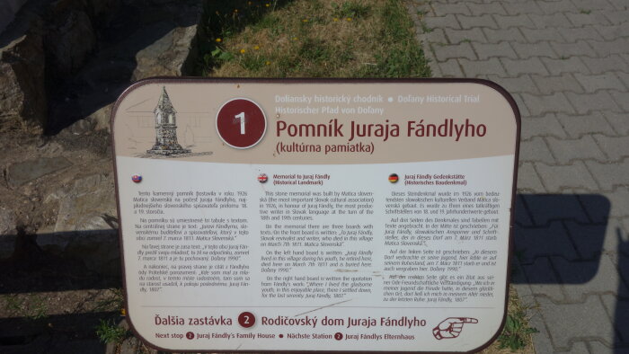 Denkmal für Fándly - Doľany-3