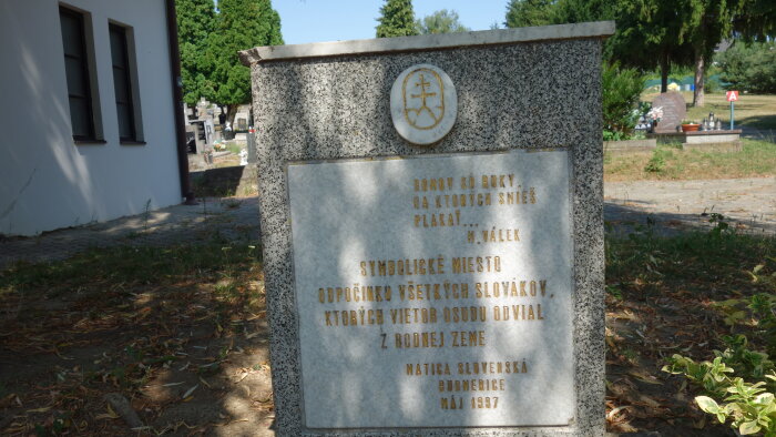 Symbolic grave of Slovaks - Budmerice-2