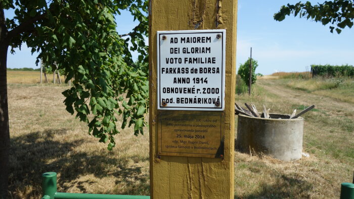 Wooden cross near vineyards - Budmerice-4