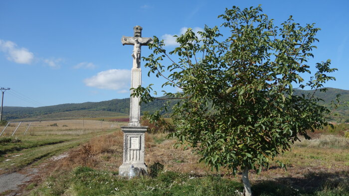 Steinkreuz hinter dem Dorf - Dolné Orešany-3