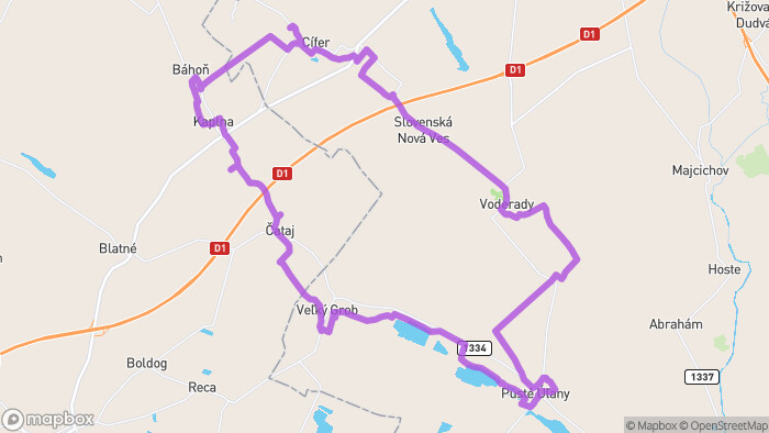 Spring cycling route through northwestern villages of Microregion 11 PLUS to sports areas.-1